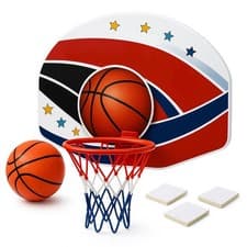 Image of Mini Basketball Hoop Wall Mounted 47x37 cm Indoor Sports Activity Set For Kids