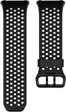Image of Fitbit Ionic Sport Band Black/Gray Silicone Strap For Fitbit, Small, Flexible