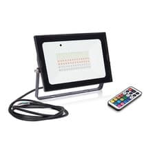 Image of Auraglow 50W RGB IR Remote Controlled Colour Changing Outdoor Wall Floodlight