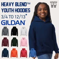 Image of Kids Heavy Blend™ Hoodies, Gildan Kids/Youth Hooded Sweatshirts GD57B