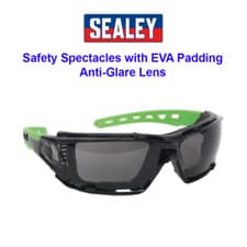 Image of Sealey SSP69 Safety Spectacles Glasses EVA Foam Lining Anti Glare Lens