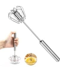 Image of Premium Stainless Steel Hand Push Egg Whisk
