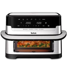 Image of Tefal EY922DG1 Easy Fry Flex 9L Dual Air fryer 7 Pre-sets 2700W Stainless Steel