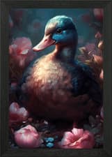 Image of Duck Supernatural forces Framed Wall Art Poster Canvas Print Picture