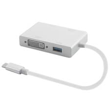 Image of Plug&Play USB-C Type C to HDMI DVI 4K VGA Multiport Adapter Convert with USB 3.0