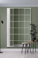 Image of Extra Large White Window Leaner - Wall Mirror 69" X 43" 174 x 110cm MirrorOutlet