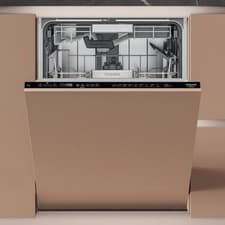 Image of Hotpoint Hydroforce Integrated Dishwasher - C-Rated, Black control pa H8IHP42LUK