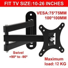 Image of TV Wall Mount Bracket Tilt Swivel 14 16 18 20 21 22 23 24 26 27 LCD LED PLASMA