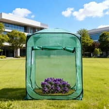 Image of Outdoor Garden Grow House With Reinforced PE Cover Plant Pop Up Greenhouses