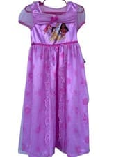Image of Sleeping Beauty Princess Toddler Girl's Fancy Pink Tulle Nightgown pijama playdr