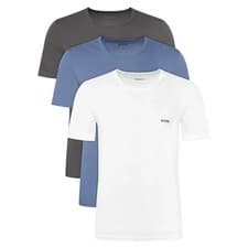 Image of Hugo Boss 3 Pack T Shirts Mens White Blue Grey Size M L XL