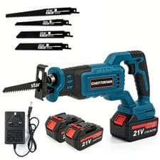 Image of Brushless Reciprocating Saw Cordless Hand Saw Wood Metal Cutter 2 Batteries Kit