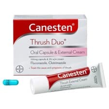 Image of Canesten Thrush Duo Oral Capsule & Cream | Complete Treatment | UK Pharmacy