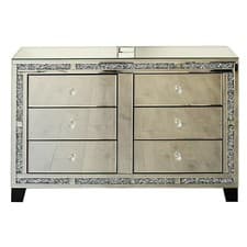 Image of Valencia Mirrored Chester Drawer / Bedside / Wall Mirror