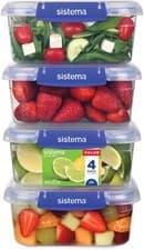 Image of Sistema KLIP IT PLUS Leakproof Food Storage Containers 1L 4 Pack Airtight