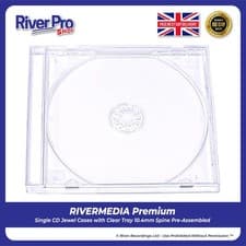 Image of 10 CD Jewel Cases With Clear Tray Assembled 10.4mm Spine High Quality Brand New
