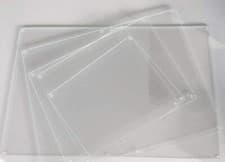 Image of Ultra Clear Glass Worktop Savers in various sizes.(low iron glass for clarity)