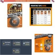 Image of Gorilla Heavy Duty Mounting Tape 1.5m - Super Strong, Long-Lasting Hold