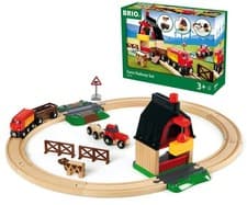 Image of BRIO World Farm Railway Set for Children Age 3 Years Up - Compatible With Most B