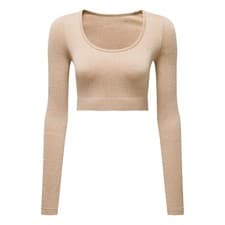Image of TriDri Womens/Ladies Ribbed Seamless 3D Crop Top RW8386