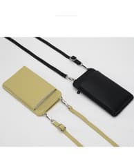 Image of Cross body phone shoulder belt clip pouch bag wallet purse leather holster case