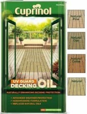 Image of Cuprinol  UV Guard Decking Oil Advanced Weather Wood Protection  5L