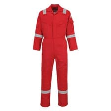 Image of BizFlame Mens Flame Resistant Super Lightweight Antistatic Coverall Red L 32"