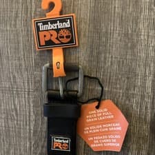 Image of New Timberland Pro Black Leather Belt 42 Men's Work Casual