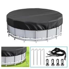 Image of 6/10/14FT Round Pool Cover With Skimmer Mesh Net for Above Ground Pools New