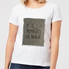 Image of Harry Potter Ministry of Magic Womens T-Shirt | Official Licensed | White