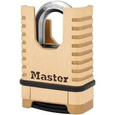 Image of Master Lock Excell™ Closed Shackle Brass Combination 58mm Padlock