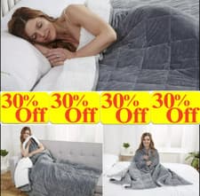 Image of SHERPA Fleece WEIGHTED BLANKET Plush Velvet Soft Sensory Anxiety AUTISM Throw UK
