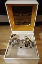 Image of VTG NOS TIMEX Motorcycle BIKE Mini Clock NEW in BOX UNUSED Collect WATCH Silver