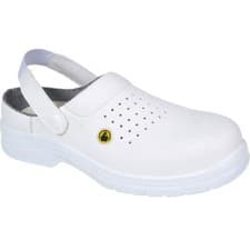 Image of Portwest Compositelite ESD Perforated Safety Clogs White Size 3