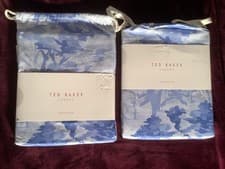 Image of Ted Baker Landscape Toile Blue Pair of Oxford Pillowcases