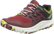 Image of Merrell Womens Antora 3 GTX Hiking Trainer Sneaker J067814 Cabernet Red Hi Viz