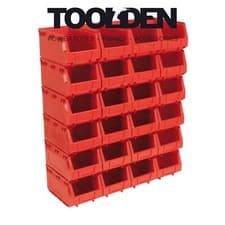 Image of Sealey TPS324R Plastic Storage Bin 150 x 240 x 130mm - Red Pack of 24