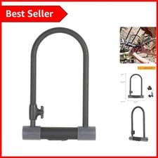 Image of Yale High Defendor U Bike Lock - Sold Secure Silver, 230mm Black Tough Lock