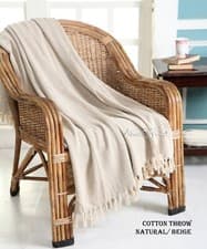 Image of Herringbone Cotton Throws all sizes (Chair, Single, Double, King, Super King)