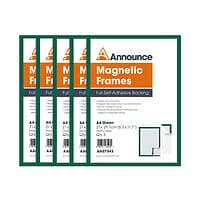 Image of Announce Magnetic Frames A4 Green (5 Pack) AA07543