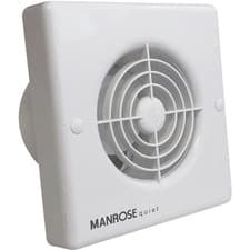Image of Manrose QF100S 4.8W 100mm 4 Inch Quiet Axial Bathroom Extractor Fan Standard