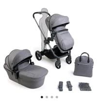 Image of iCandy Lime carrycot and pushchair complete bundle - Charcoal Brand New