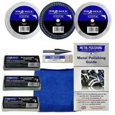 Image of Drill Steel & Stainless Steel Metal Polishing Buffing Kit 3" x 1/2" 8pc Pro-Max