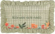 Image of furn. Meadow Haze Embroidered Ruffle Cushion Cover - Green - 30x50cm