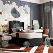 Image of BRAND NEW KIDS DIVAN BED WITH STORAGE - DIVAN BASE - MATTRESS - HEADBOARD