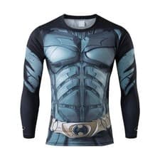 Image of Mens Batman compression top gym superhero avengers marvel muscle gift present