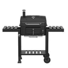 Image of Woodland Grill Charcoal BBQ Grill Portable Smoker Barbecue - Black, Home Garden