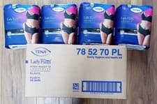 Image of TENA Lady Pants Plus Black Medium 9 x4 Packs (36) | Discreet Protection