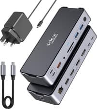 Image of USB C Docking Station with 65W Power Adapter 15 IN 1 Docking Station Dual Monit