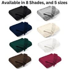 Image of Luxury Waffle Indian Cotton Sofa/Bed Settee Couch Throw , 5 Sizes & 8 Colours